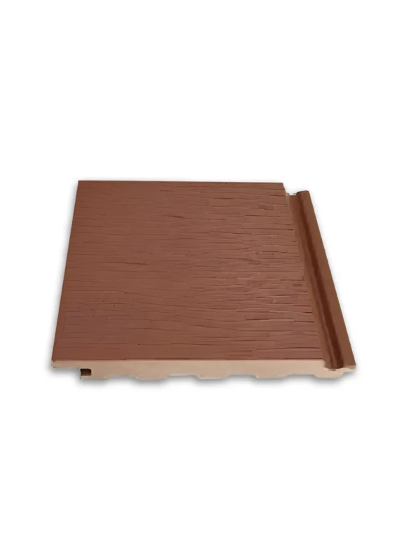 Tabla Siding WPC Exterior Marron Rojizo Ranurado bajo - Imagen 4
