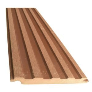 Tabla Siding WPC Exterior Marron Rojizo Ranurado bajo